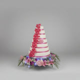 wedding cake cascade de rose rouge Béthune pâtisserie